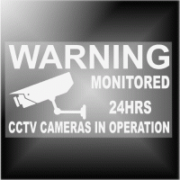 1 x Large CCTV Camera Warning Sticker Sign